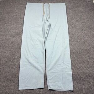 Standard Textile Scrub Pants Womens M Blue Drawstring Medical Center Logo
